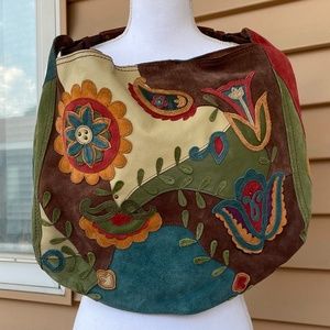 Lucky Hippie Boho Suede Art Hobo
